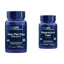 Life Extension Kaksi päivää vuorokaudessa korkea teho Multi Vitamin & Mineral Supplement & Magnesium Caps, 500 mg, magnesiumoksidi, sitraatti, sukkinaatti
