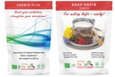 Cutting Edge Cultures Prebio Plus + Kefirh Starter Kulttuuri Prebioottikuitujauhe Paras Custom Blend of Organic Prebiotic Fibers Ravintolisä (1 Prebio Plus + 1 Kefirh 20g)