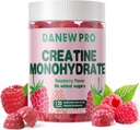 Kreatiini Monohydraatti Gummies miesten ja naisten 5g Creatiini Monohydraatti per tarjoilu - Sokeriton, Vegaani, Vadelma maku, 120