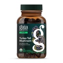 Gaia Yrtit Turkey Tail Mushroom - Immuno Support Supplement to Help Ylläpidä Maksan terveys - kanssa Organic Turkey Tail Mushroom Fruting Body Extract - 120 Vegan Kapselit
