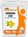 BulkSupplements.com Damiana Extract Powder - Damiana Supplement, Herbal Supplement - Vegan & Gluteeniton, 400 mg per tarjoilu, 250g (8.8 oz) (Pakkaus 1)