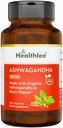 Luomu Ashwagandha lisäravinteet kapselit miehille ja naisille... Ashwagandha juurijauhetta mustalla Pippurilla... Ashwagandha Organic Complex of India 60 päivän tarjonta.