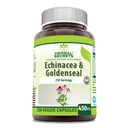 Herbal Secrets Echinacea & Goldenseal juurilisä ... 450 Mg per tarjoilu 250 Kasviskapselia...