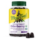 Megafood Elderberry Immuno Support Supplement - Vegaani Elderberry Gummies aikuisille - Valmistettu sinkkiä ja todellista ruokaa - Pektiiniä, Gluteeniton, USDA Organic - 54 Gummies, 27 Tarjoilut
