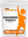 BulkSupplements.com Niacinamidi Powder - Niasinamidi 500 mg - B3-vitamiini Niasinamidi - B3-vitamiini Powder - B3-vitamiini Nikotinamidi 500 mg - 500 mg Nikotinamidi per annos (5 kilogrammaa - 11 lbs)
