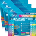 HydroMATE Elektrolyytti Powder Variety Pack Bulk Hydration Packets Alhainen sokeri 90