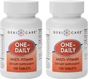 GeriCare One-Daily Multi-Vitamin Tabletit Ruokavalion täydennys 100 Lukumäärä (Pack of 2)