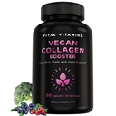 Vitamiinit Vegaani Collagen Booster - kanssa silikaa ja hyaluronihappoa - kasviperäisiä kollageeni täydentää - tukee hiukset, iho, kynsien & nivelet - 60 kapselia