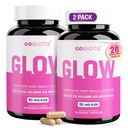 GOBIOTIX hiukset iho ja kynnet vitamiini täydentää - 10000 mcg Biotin pillereitä hyaluronihappoa, folaattia, rautaa, magnesiumia ja sinkkiä - Kollageeni tuotanto, hiusten kasvu - 60 tarjoilua