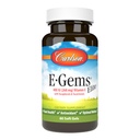 Carlson - E- Gems Elite, 400 IU E-vitamiinia tokoferolien ja tokotrienolien kanssa, Heart Health & Optimal Wellness, Antioksidantti, 60 pehmeää geeliä