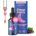 SleepBerry Liquid Melatoniini lapsille - Natural Sleep Aid kanssa Elderberry ja D-vitamiini - Boosts Immuniteetti, kun he nukkuvat (1 Floz)