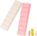 Sanderala 2Pack Viikoittain pilleri Organizer,Extra suuri 7 päivää pillereitä Matka päivittäin pilleri laatikossa kalaöljyä, kalsium tabletteja täydentää ja muut vitamiini pilleri