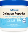 Nutricost Collagen Peptides Powder 4 oz (Ei maustettu) Tyyppi I, Tyyppi III Kollageeni - Ruohoruoko, Gluteeniton ja ei-GMO