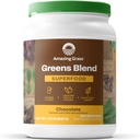 Amazing Grass Greens Superfood Powder: Greens Powder with digestive Enzymes & Probiootit, Organic Spirulina, Klorella, ja juurijauhe, suklaa, 100 tarjoilua