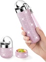 Zannaki Metal Bling pilleri Organizer, Matkustaa vedenpitävä Viikoittain pilleri laatikko, Kannettava suuri alumiiniseos pilleri Case Container, BPA Ilmainen 7 päivää Päivittäinen lääketieteen Järjestäjä haltija vitamiini,Kalaöljy,Liite