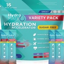 Elektrolyyttijauhe Sokeriton nesteytyspakkaus Lajike Pakkaus HydroMATE 16 Sticks