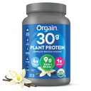 Orgain Organic 30g Vegan Plant Protein Powder, Vanilja, 9g EAA + BCAAs, Korkea Kasviproteiini, 4g Prebiootti + kuitu, 1g Sokeri, Esityö, Lihastuki + Recovery - 2.01lb (Pakkaus May Vary)