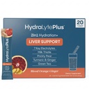 Hydralyte Liver Support + Electrolyte Mix maito Thistle, Turmeeric, Inkivääri, Ruusupäärynä, Vihreä teeuute Formuloitu nopea nesteytys (Blood Orange Inkivääri, 20 Packets)