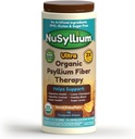 NuSyllium Ultra Psyllium Husk Powder, USDA Organic, 10,7 Oz, Sokeriton Keto-ystävällinen kuitu täydentää, edistää ruoansulatusta* Oranssi, 42 tarjoilua