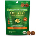 Ocu-GLO Cat & Dog Senior Supplement for Eye Support - Pureskeltava Vision Vitamiinit Lisäravinteet suurille ja pienille lemmikkieläimille Hoito Lutein, Omega-3 Rasvahapot, Rypäleensiemenuute ja antioksidantit