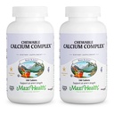 Maxi Health Pureskeltava kalsiumkompleksi Vanilla Flavor D3-vitamiini ja magnesium purutabletti auttaa tukemaan luut Kosher Magnesium ja kalsium Supplement naisten ja miesten (180 Count, pakkaus 2)