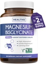 Suuri Imeytyminen Magnesium Bisglysinaattikapselit - Kliinisesti validoitu puskuroitu ja kelated magnesium Supplement - 1 päivittäinen vegaaninen kapseli, jossa on Lab varmistettu Lievä 200 mg tarjoilu (2 kuukauden toimitus)