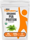 BulkSupplements.com Organic Pea Protein Powder - Kasvipohjainen & Vegan Protein Powder - Mautonta & Gluteenitonta, 30 g per tarjoilu, 500g (1,1 lbs) (Pakkaus 1)
