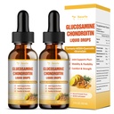 (2 pakkausta) Glukosamiini Chondroitin MSM tuki Yhteinen terveys - Chondroitin Sulfate Supplement Turmeric, Quercetin, bromain, MSM Öljy