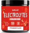 Elektrolyyttejä Powder No Sugar No Carbs, Keto Daily Electrolyte Drink Mix, Kalium ja suola Hydraation Powder Electrolytes Zero Calorie Sugar Free Electrolyte Powder, Mansikka 50 tarjoilua