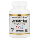 Kalifornia Gold Nutrition Astaksantiini, antioksidantti Carotenoid, AstaLif Pure Iceland Biologisesti aktiivinen 99% Isomer, 12 mg, 120 Veggie Softgels