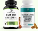 Maca Root Ashwagandha & Sienien kuppi sisältää Lions Mane, Cordyceps, Reshi, Shitake