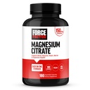 Force Factor Magnesiumsitraatti, Magnesium Supplement naisille ja miehille tukemaan luuta, lihasten, hermojen, digestio, ja sydämen terveys, helppo vatsa, vegaaninen, 6-kuukautinen tarjonta, 180 kapselia