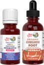 MaryRuth Organics Precision Probiootti Drops for Teens (Vadelma) & Ashwagandha Drops ... USDA Organic Vitamiinit Gut Health, rentoutuminen, & Yleinen hyvinvointi Vegaani, ei-GMO, gluteeniton