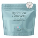 TRU lisäravinteet Hydraation Complete BCAA, Plant Based amino Acids + Pink Himalajan Salt, Electrolytes & L-karnitiini, Vegan, Zero Calories, Ei keinotekoisia makeutusaineita, 24 tarjoilut, Trooppinen mehujää