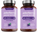 Vitamiini Bounty Elderberry Immuuni tuki - sinkki, C-vitamiini & Echinacea, Advanced 5-in-1 Blend, Tehokas antioksidantti, tukee koko kehon tasapaino, ei-GMO - 60 kapselia, 2 pakkaus