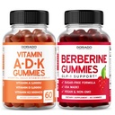 ADK Gummies vitamiini D3 K2 (60 Gummies) Sokeriton D3 K2 - täydentää D & K - 10 Vegan täydentää - Berberine Gummies kanssa ceylon kaneli aikuisille - ei GMO & valmistettu USA