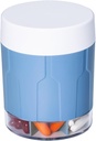 Betife Extra Large Supplement Organizer,Viikkopilleri Organizer pullo, Päivittäinen pilleri Dispenser 7 Suuret Osastot, Järjestäjä Hold 7 päivän vitamiini lääkkeitä,21 Labels ja puhdistus harja (sininen)