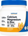 Nutricost Kalsium Magnesiumsinkki D3-vitamiinijauheella, 60 annosta (Peach Mango) - Kalsium (1000 MG) Magnesium (420 MG) Sinkki (16, 5 MG) D3-vitamiini (30 MCG) - Gluteeniton, ei GMO:ita