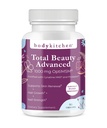 Body Kitchen Total Beauty Advanced, sisältää Elastin, Keratin, Biotin ja Hyaluronic Acid, tukee hiusten kasvua, ihon uudistamista, kynsien vahvuus, kasviskapselit, 90