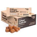Täydellinen Keto Bars - Puhtain Keto Välipalat Collagen ja MCT. Ei lisättyä sokeria, Keto ruokavalio Friendly - 3g Net Carbs, 19g rasvaa,11g proteiinia - Ruokavalion jälkiruoka (Salted Caramel, 12 Bars)