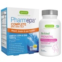 Advanced Prenatal Multitamine & Pharmepa Complete EPA DHA rTG Omega 3 1000mg Raskaus tuki Bundle, Igennus