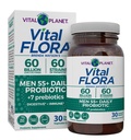 Vital Planet - Vital Flora Miehet 55+ Daily Probiootti, 60 miljardia PMY, 60 Diverse kanta, 7 Organic Prebiootit, Immuuni tuki, Gas Relief, Colon ja digestiivinen terveys Probiootit Men 30 kapselia
