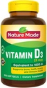 Luonto valmistettu D3-vitamiini 25 mikrog, 650 Softgels