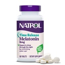 Natrol Melatoniini 5 mg Aikarelease, ruokavalio täydentää minimiin herätys, yöuniapu, 100 tablettia, jopa 100 päivän tarjonta