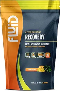 Fluid Recovery, Post-workout Drink Mix, Whey Isolate Protein, L-glutamiini, Karbs, Kaikki luonnolliset ainesosat, Gluteeniton, Laktoositon (trooppinen hedelmä)
