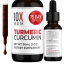 10X Health Turmeeric Curcumin täydentää D3-vitamiinia & B12-30ml korkea imeytyminen Turmeerinen täydentää yhteisiä täydentää naisten, immuniteetin ja sydämen terveys - Curcuma, Curcumin täydentää