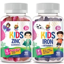 Rauta Gummies lapsille & Sinkki Gummies lapsille. Rauta vitamiinit C-vitamiinia. Sinkki purukumi immuuni tukea - Tehokas luonnollinen antioksidantti ei-GMO täydentää lapsille Miehet Nainen Aikuiset