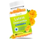 Silmävitamiinit Lutein & Zeaksantiini Gummies, sokeriton silmänterveys täydentää kanssa mustikka, astaksantiini - tukea sininen valo, visuaalinen toiminta ja Macular Health - Mango maku, 60