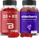 NutraChamps B12-vitamiini Gummies ja Elderberry Gummies Bundle