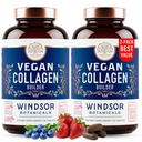 Vegan Collagen for Women and Men - Organic Superfood, Aminohapot Glysiini, Lysiini, Proline terve iho, hiukset, kynnet - Plant-Based Collagen Booster Lisäravinteet - 60 Gluteeniton kasvissyöjä pillereitä